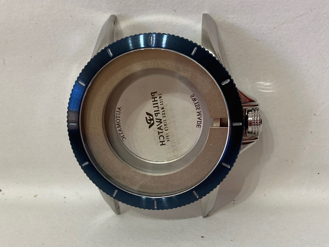 SPARE PARTS ACCESSORY STEEL CASE PHILIP WATCH CARIBE NEW.3