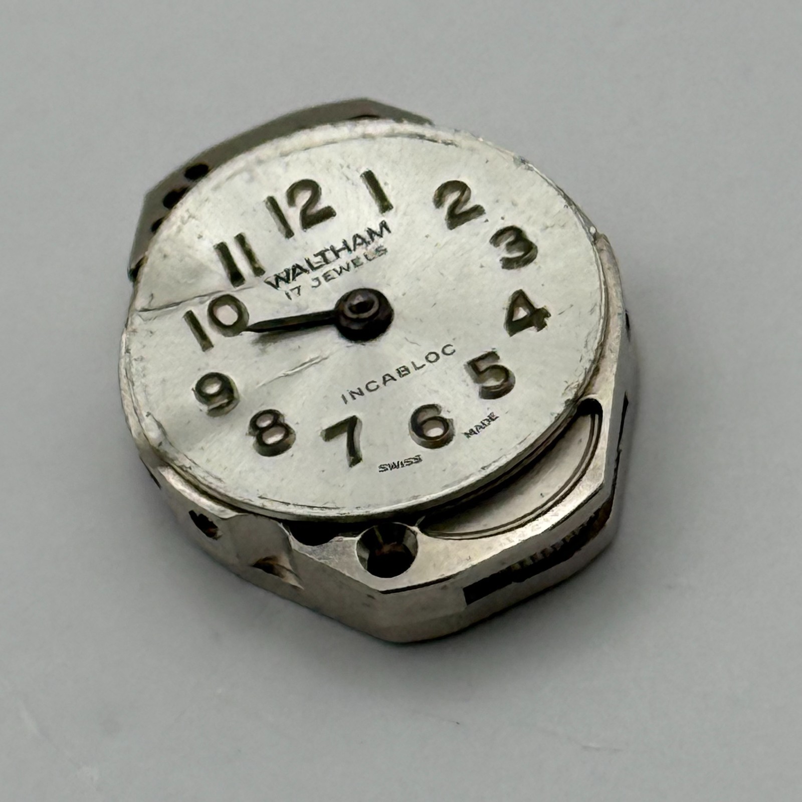 FHF 69-21 Watch Movement Waltham 17 Jewels Swiss Manual Wind Parts Repair 15.3mm