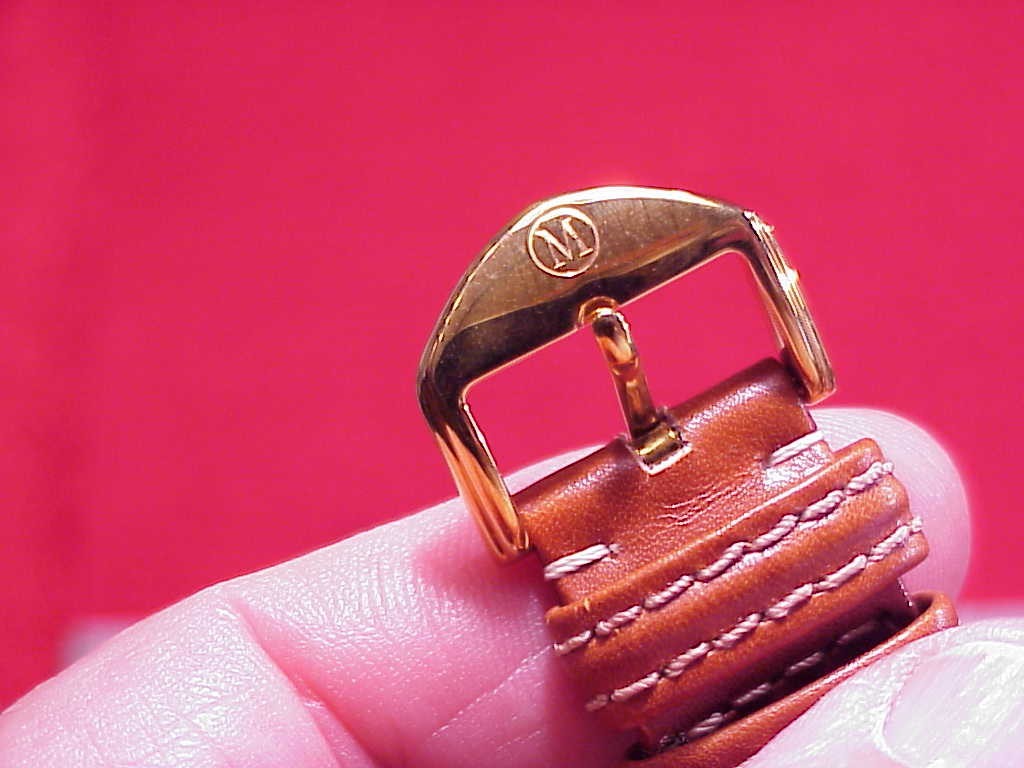 genuine vintage leather swiss movado 22m wristwatch band old stock brown