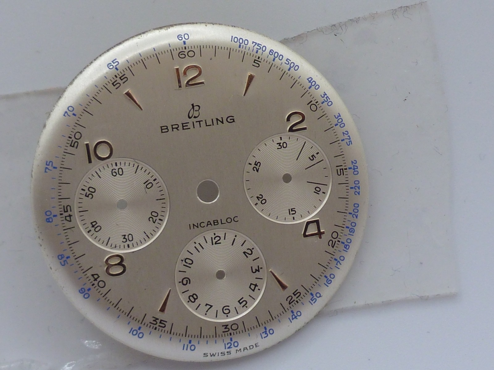 Vintage Breitling Premier Chronograph 787 dial 32,5mm Original gold index