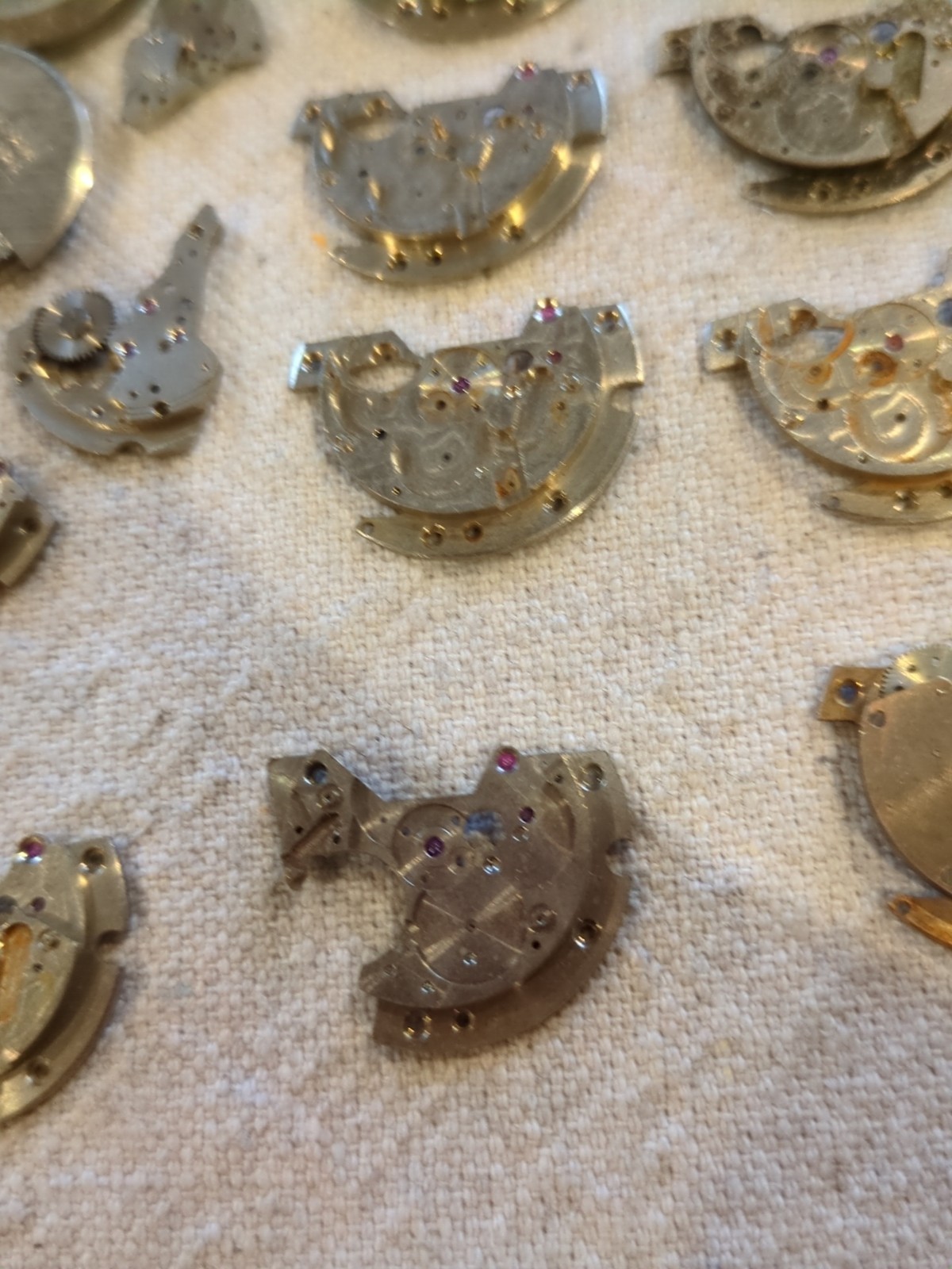 Large Lot Of Vintage Automatic Bidynator Watch Rotor Parts. Over 4 Ounces!!