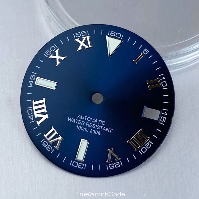29mm Roman Numerals NH35 Watch Dial Face for NH36 NH38 4R35/36 Sunburst MOD Dial