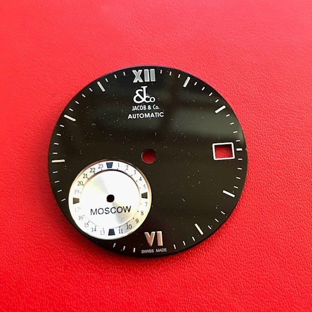 Jacob & Co Moscow GMT Limited Edition Glossy Black Dial NOS Diameter 38mm