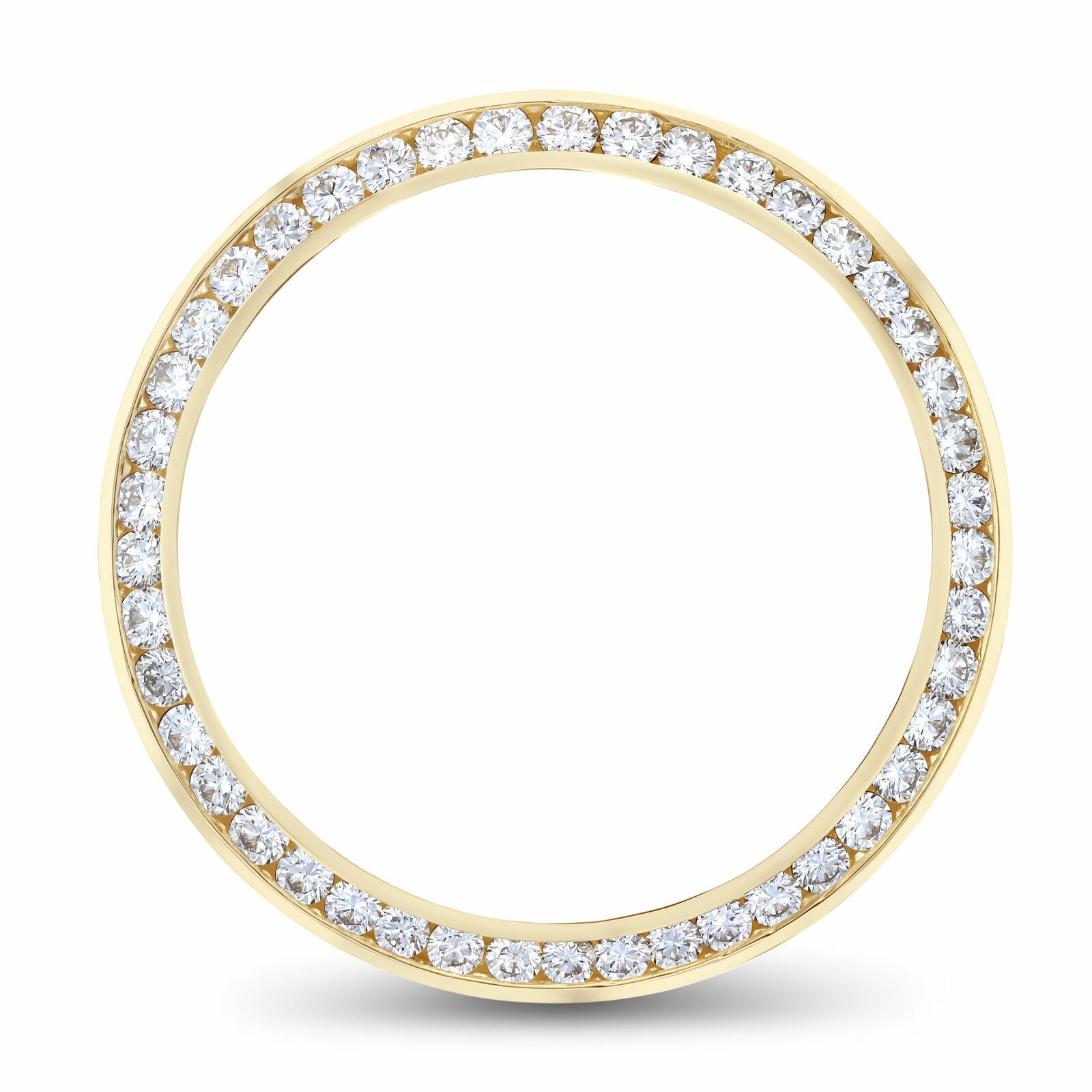 2.30CT CHANNEL NATURAL DIAMOND BEZEL WATCH PART 14KY ROLEX 34MM DATE AIRKING