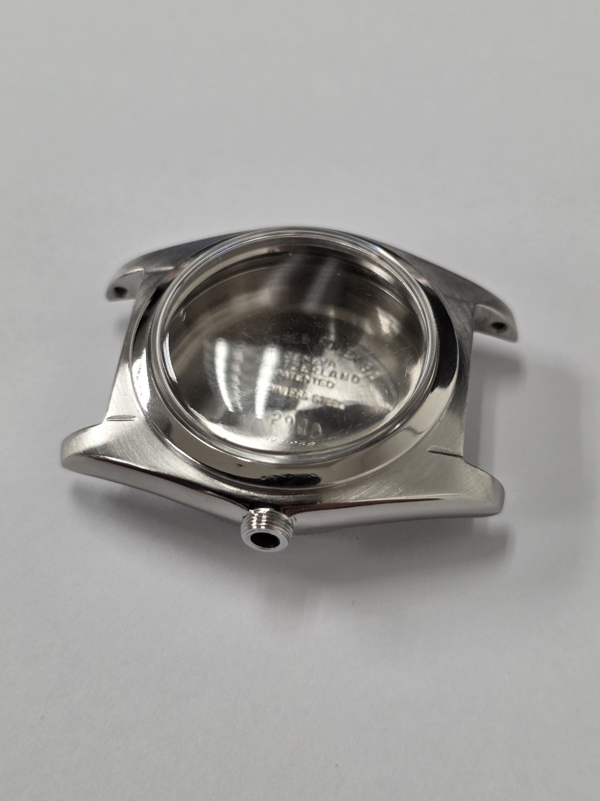 ROLEX 2940 BUBBLE BACK AUTO WATCH CASE COMPLETE 32 MM (100% GENUINE & V.GOOD)