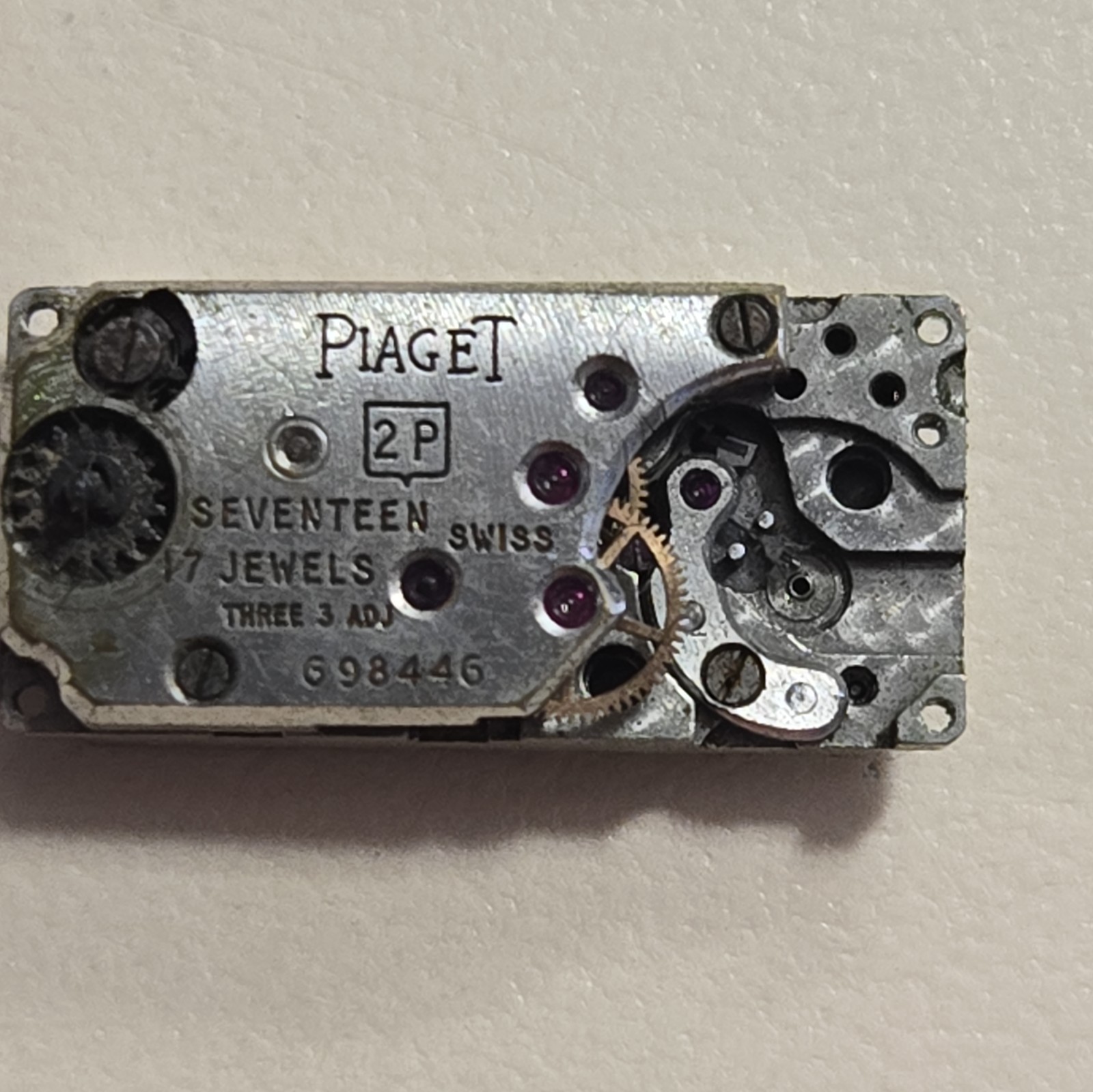 Vintage PIAGET 2P Watch Baguette Movement