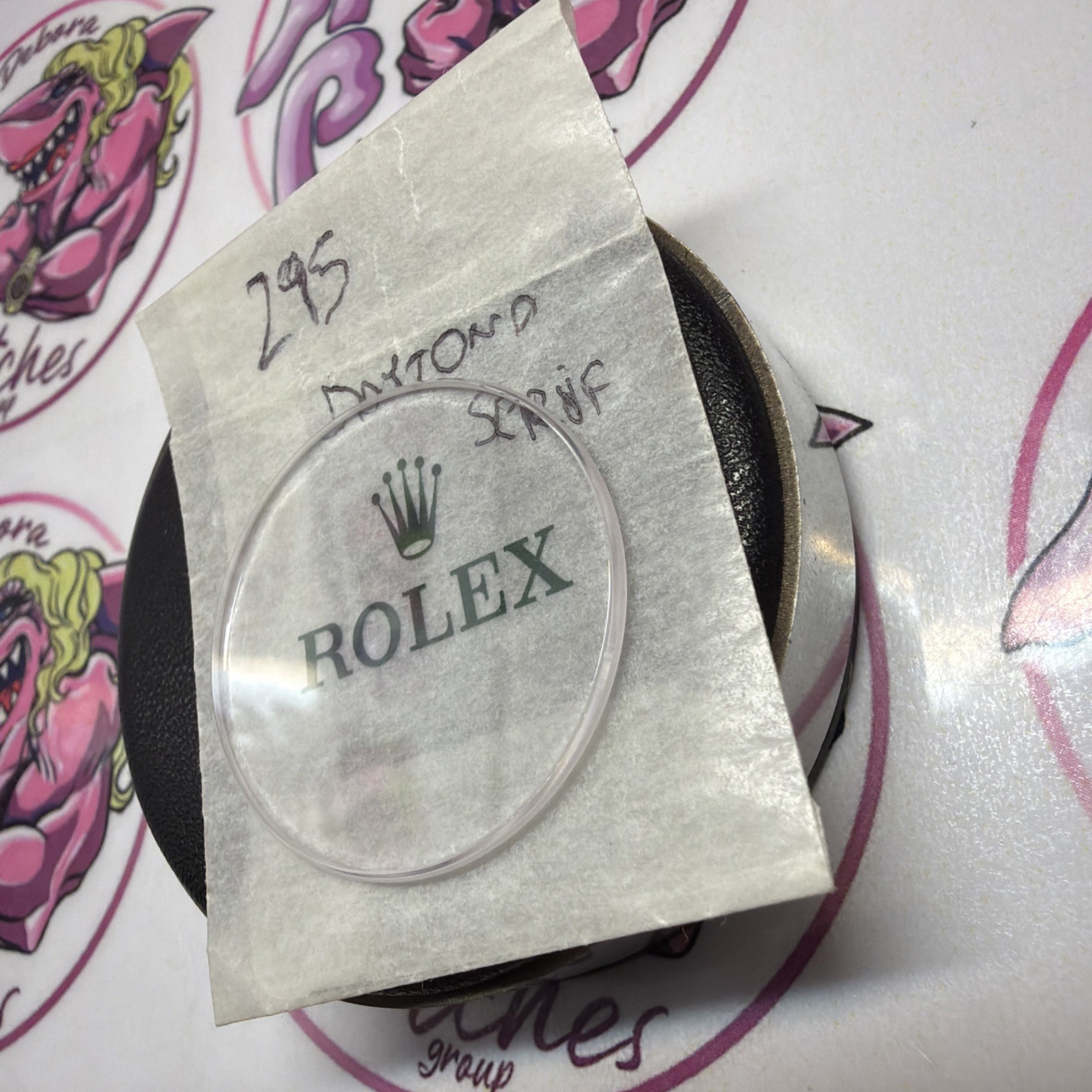 Rolex 295 Glass LOGO Serif For All Daytona 40mm Genuine 116508 116523 116518 Ecc