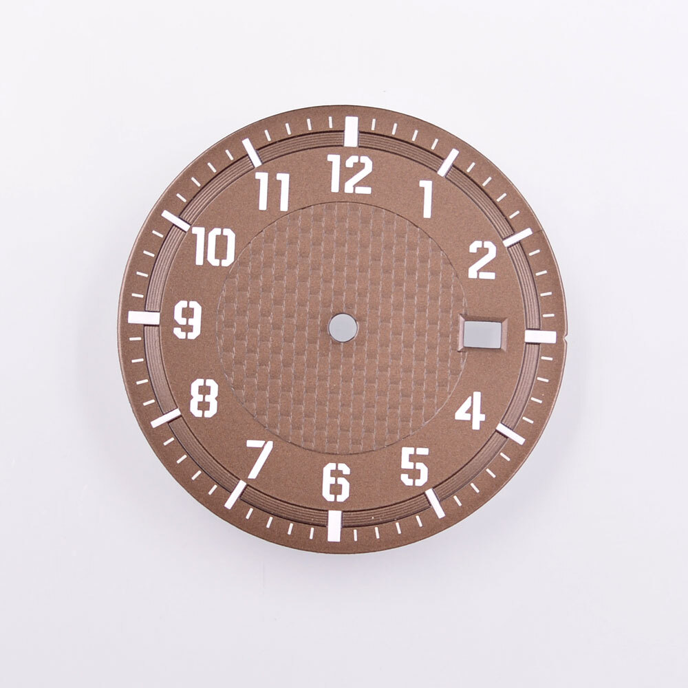 34.50mm Green Luminous Watch Dial Fit for NH35 NH35A NH36 NH36A Movement