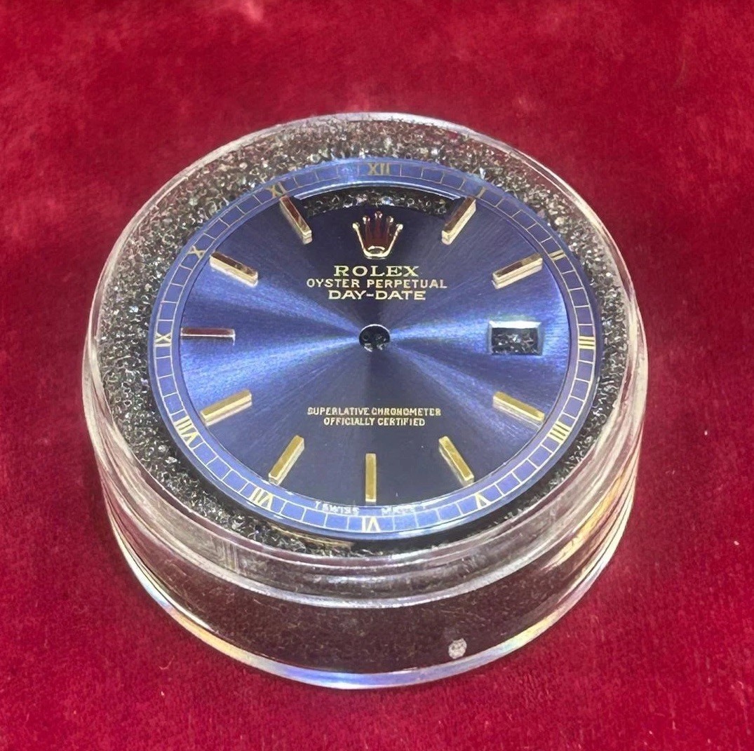 Rolex NonQuick 36mm Day-Date Custom Blue Stick Dial For References 1803-1807