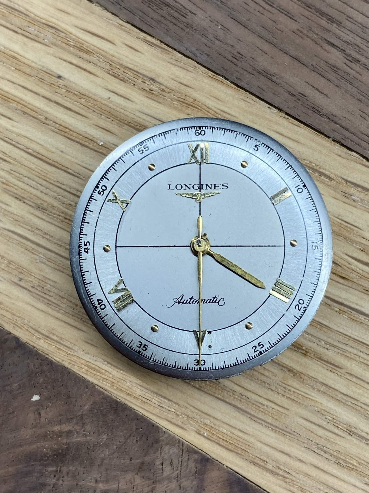 Vintage 1950s Longines Automatic Sector Crosshair Dial Movement – Repair Parts