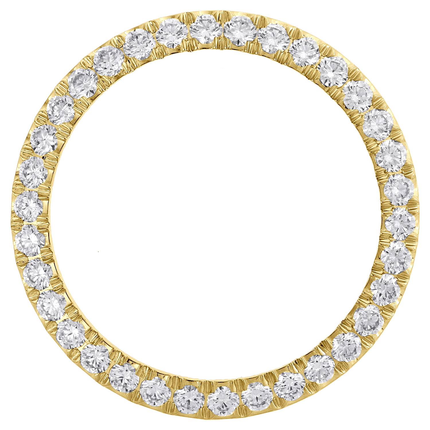 14K Yellow Gold U Shape Diamond Watch Bezel 36mm Rolex DateJust Day-Date 3.57 CT