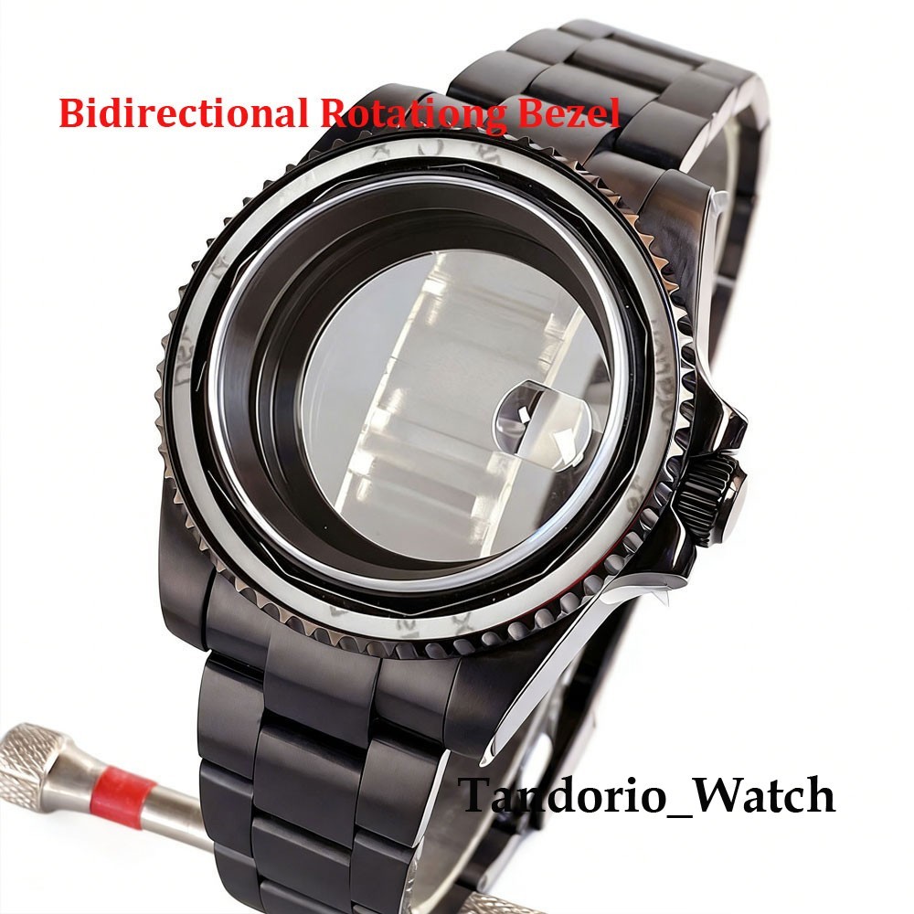 40mm Bi-directional Rotating Belze Diver Watch Case For NH34 NH35 PT5000 Miyota