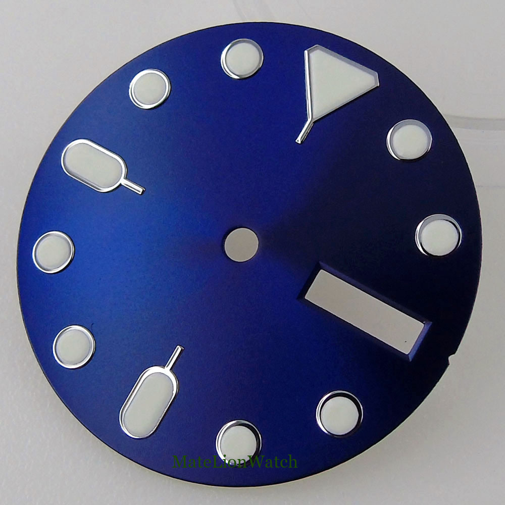 28.5mm Watch Dial Watch Face Fit For NH36/NH36A Automatic Movement Green Lume