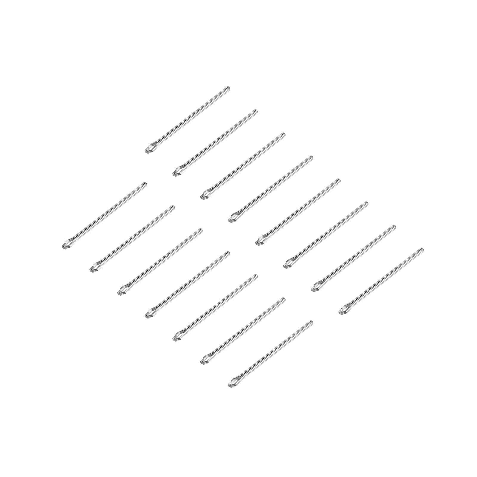 15Pcs 18mm Watch Band Link Cotter Pin Stainless Steel 0.8mm Dia Silver Tone]