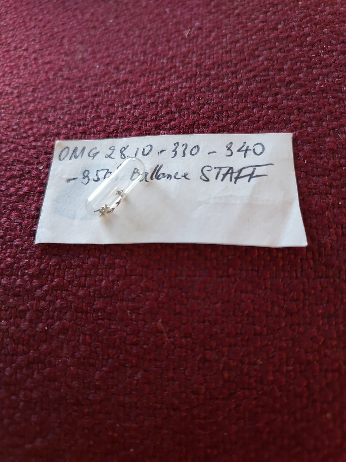 Omega 28.10-330-340 Part Balance Staff 4 Pieces New Not Used.