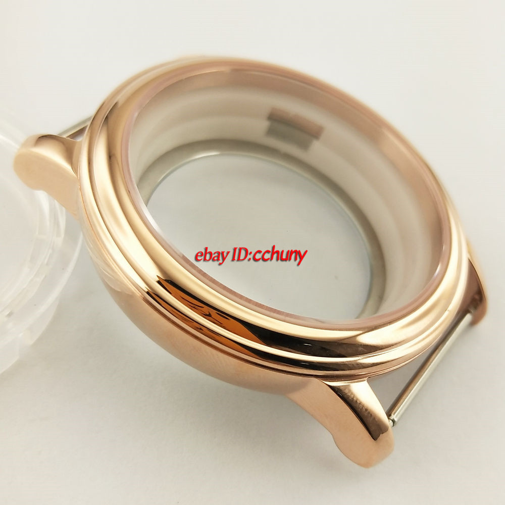 42mm Silver/Golden/Rose Gold Watch case Fit ETA 2836,Miyota 8215 8205 Movement