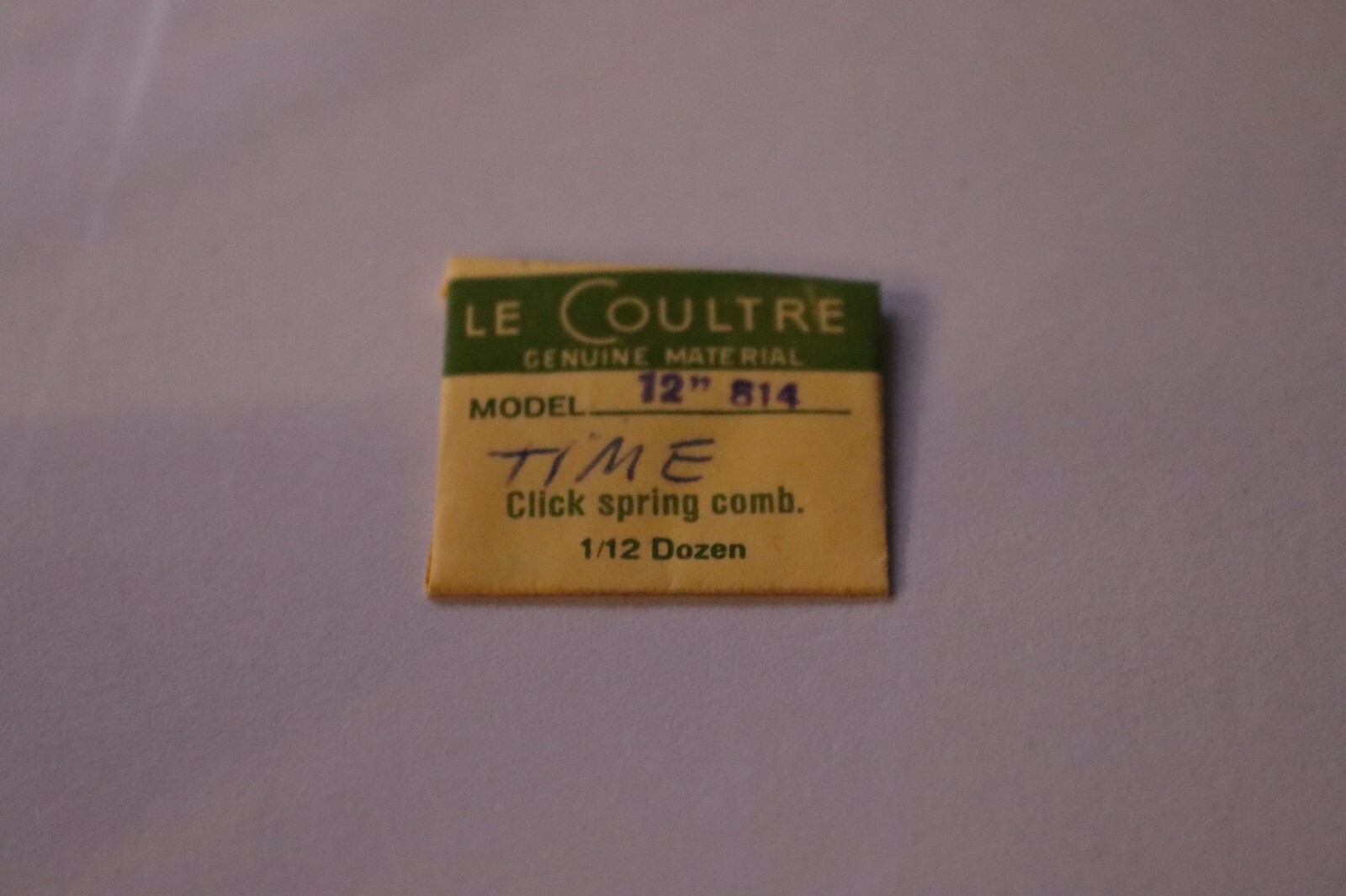 Jaeger LeCoultre Part# 434 Click & Spring Combo By Caliber