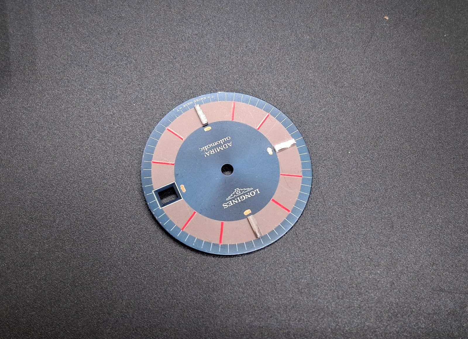 Longines Vintage Replacement Dial ADMIRAL AUTO 29.5mm BLUE/SILVER