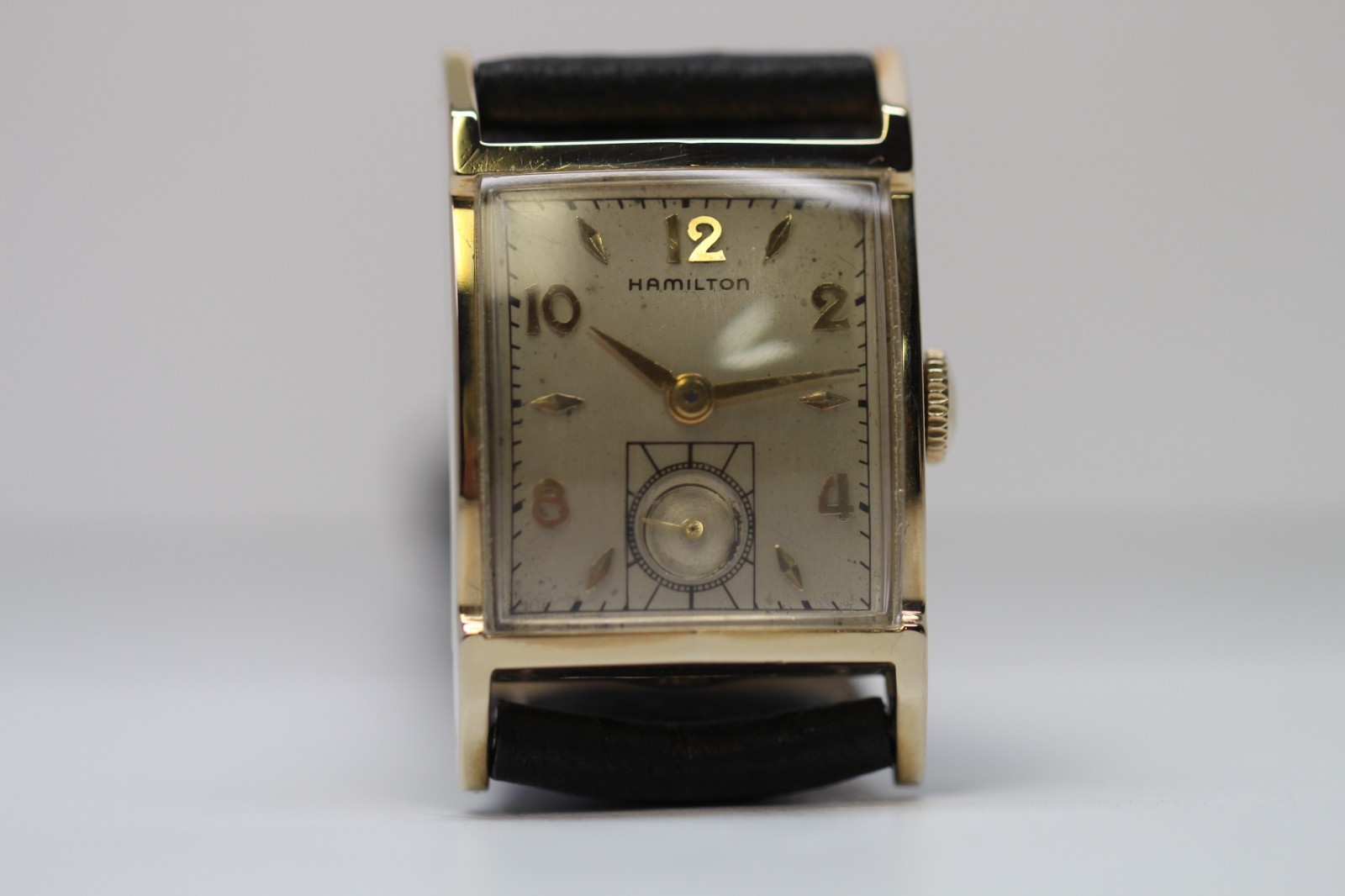 Vintage Hamilton W/W “STAFFORD” 14k Solid Gold Mens Wristwatch Running A+A+