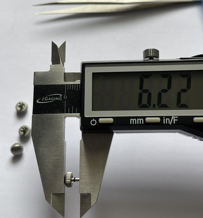 New 6.0mm Stainless Steel Nike Watch Crown Titanium Look