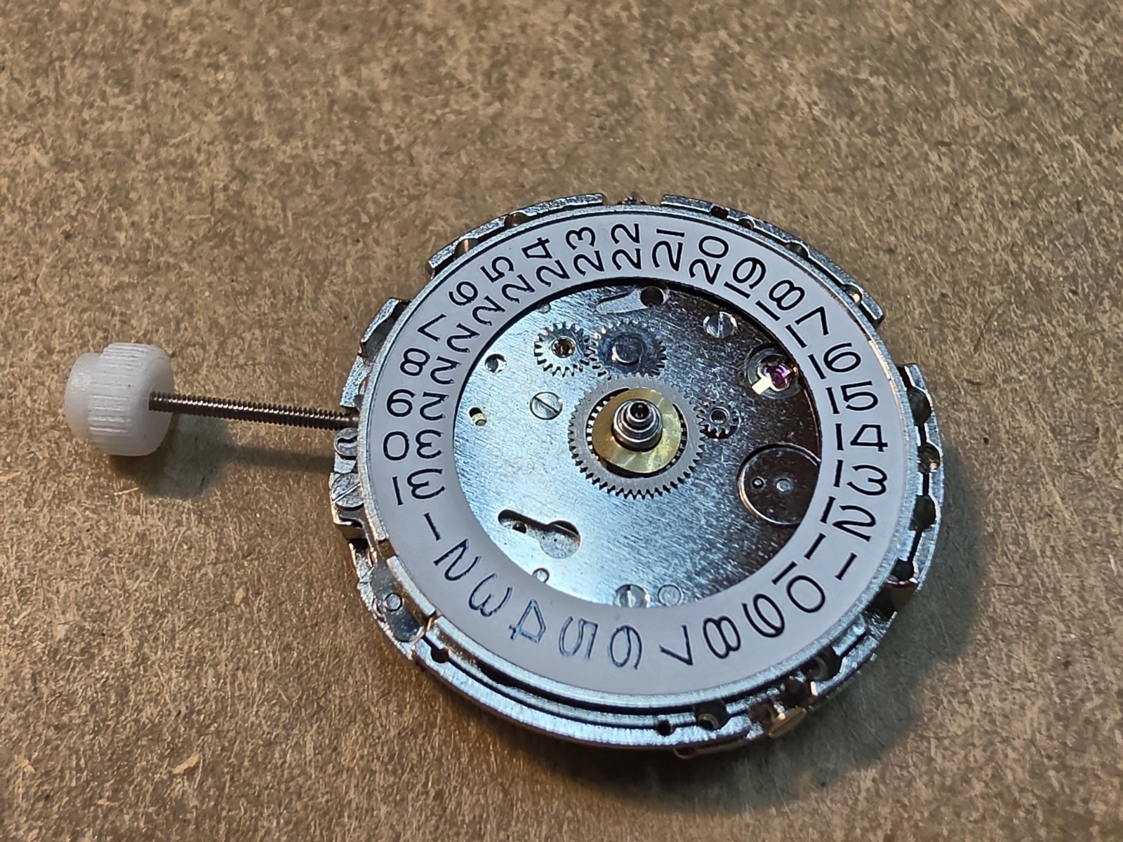 NOS Date GMT Automatic Watch Movement With 30.5mm Dial & 4 Hands