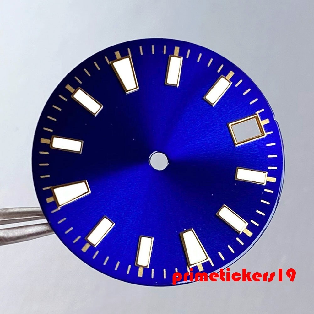 29mm NH35 Watch Dial+Hands Set Sunburst Date Window Lume Wristwatch Accessories