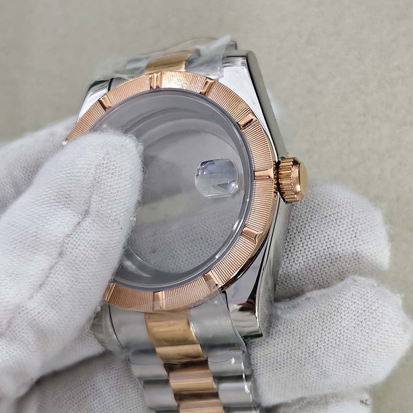 39mm/36mm Sapphire Crystal Watch Case with Watch Strap For NH35/NH36/7S Movement