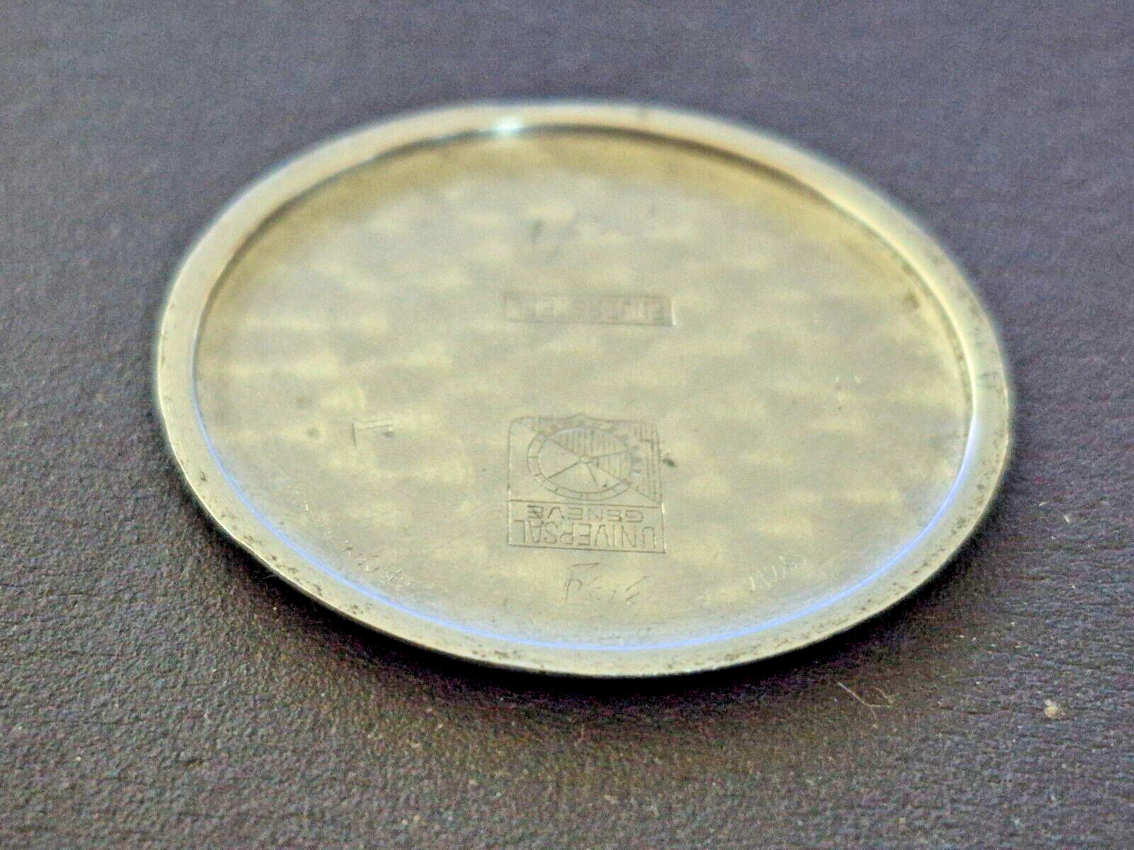 Vintage Universal Geneve Wrist Watch Round Snap Back Case Back 32.5mm genuine