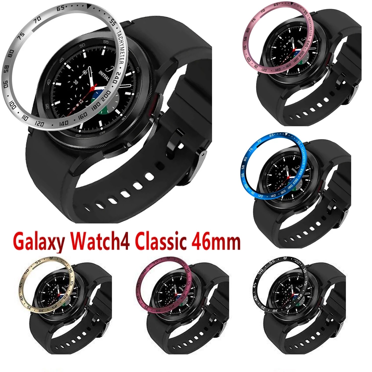 For Samsung Watch 5/5Pro 4 40/44mm 6 Classic 43/47mm Metal Bezel Ring Cover Case