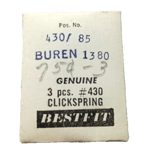 Buren 1380 1381 1420 1421 1422 Click Spring watch part #430/85 (3-pack)