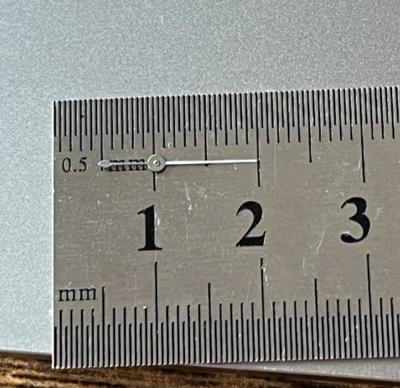 Waltham Watch Second Hand Silver / White 10 mm Total Length 15 mm