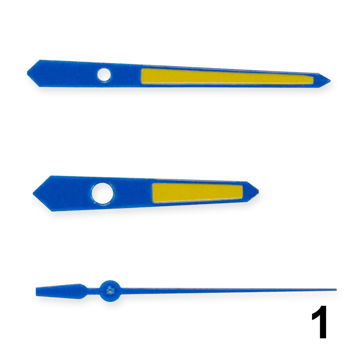Blue Yellow Quartz Watch Hands Set 120/70/17 ETA 2035 Quartz Miyota Replacement