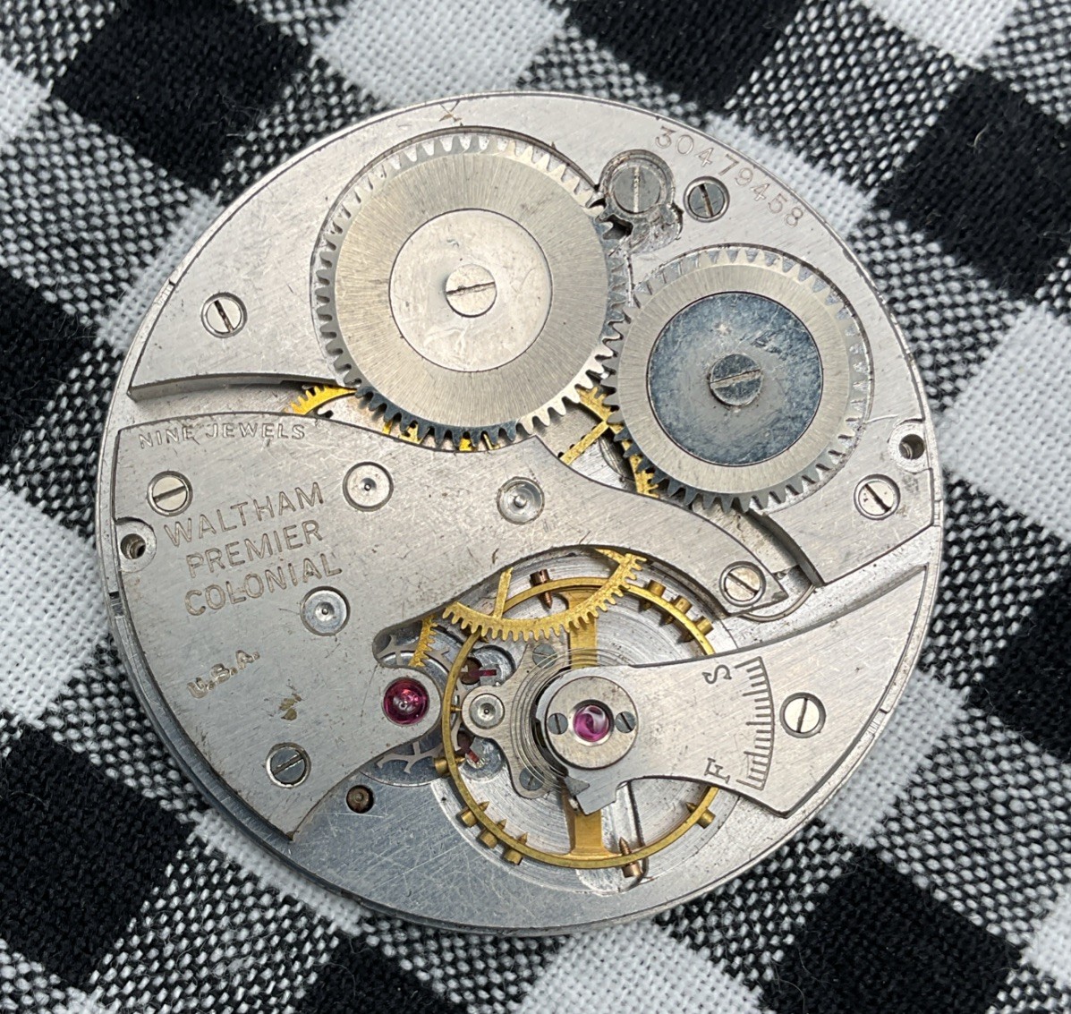 Waltham Grade: No.209 Mechanical Pocket Watch Movement Dial For Repair 23