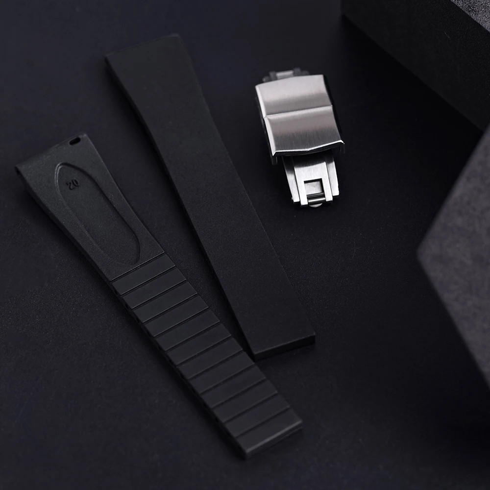New CTS FKM Rubber Watch Strap 16mm 18mm 19mm 20mm 21mm 22mm FKM CTS Watchband Q