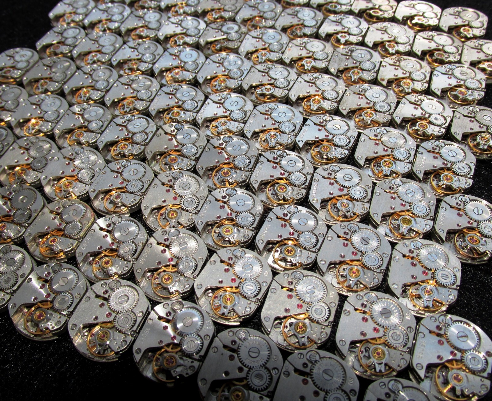 Lot 70 vintage ladies watch movements 16×13 mm Zarja Steampunk Art or repair DIY