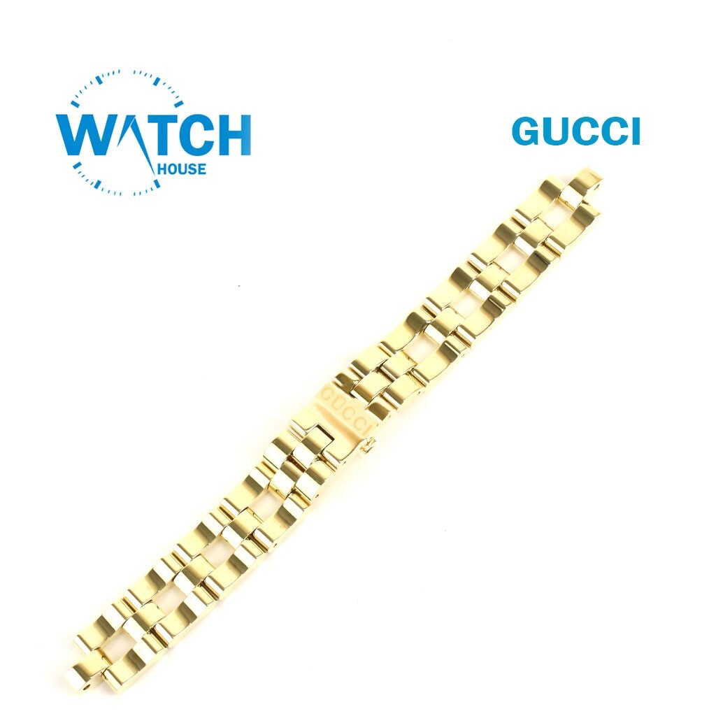 17 mm Vintage Gucci Made Stainless Steel Watch Band Gold Color 2305