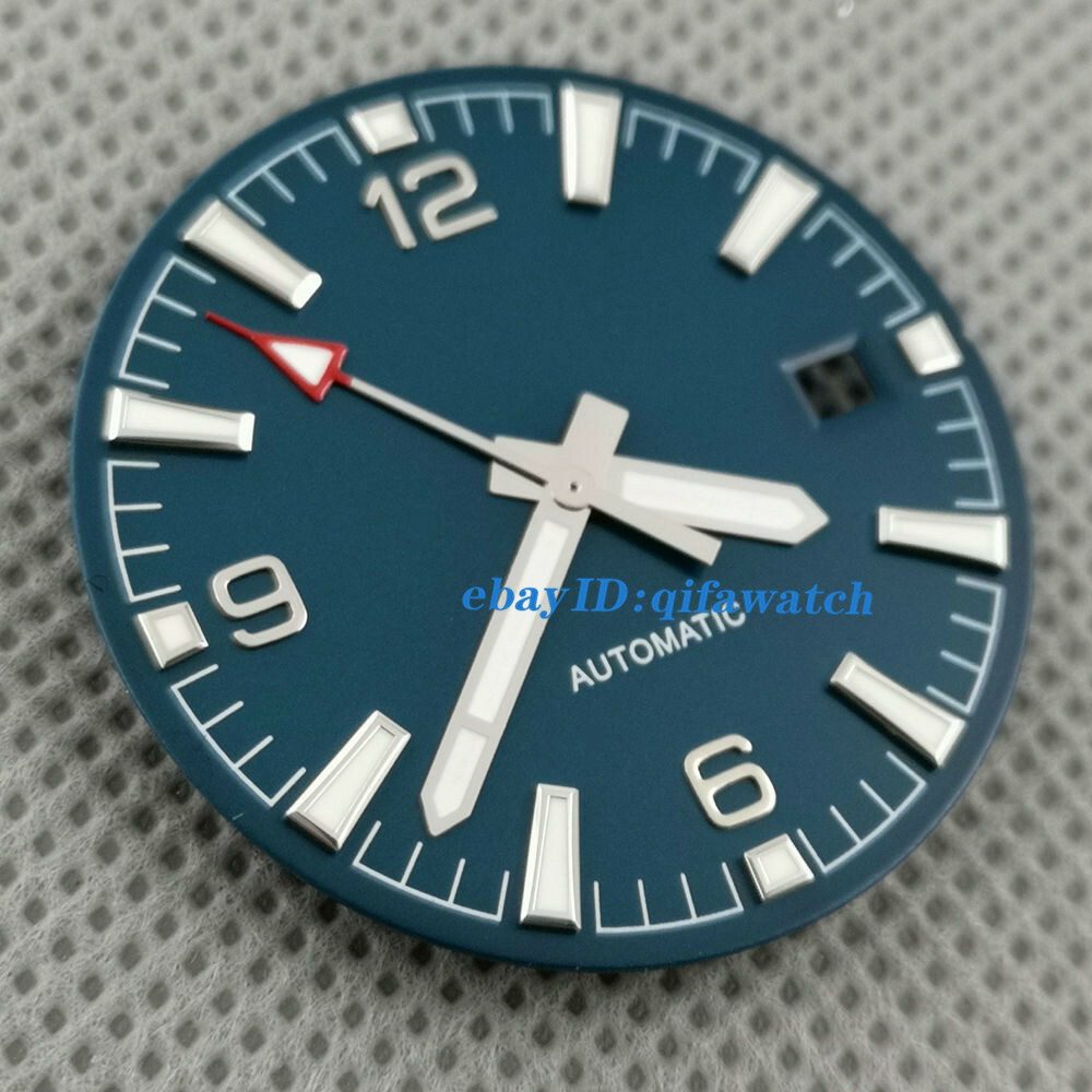 31mm sterile blue watch Dial hands Fit DG2813,Miyota 8215 821A Movement
