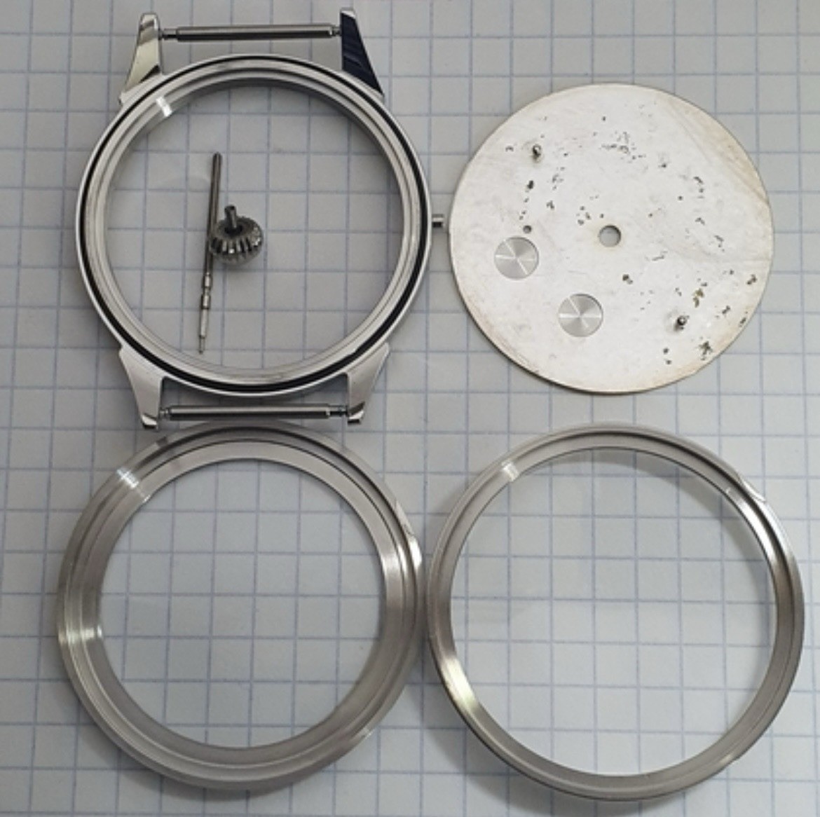 Molnija Marriage Watch Parts Set – Case Dial Hands – No Movement – Aftermarket