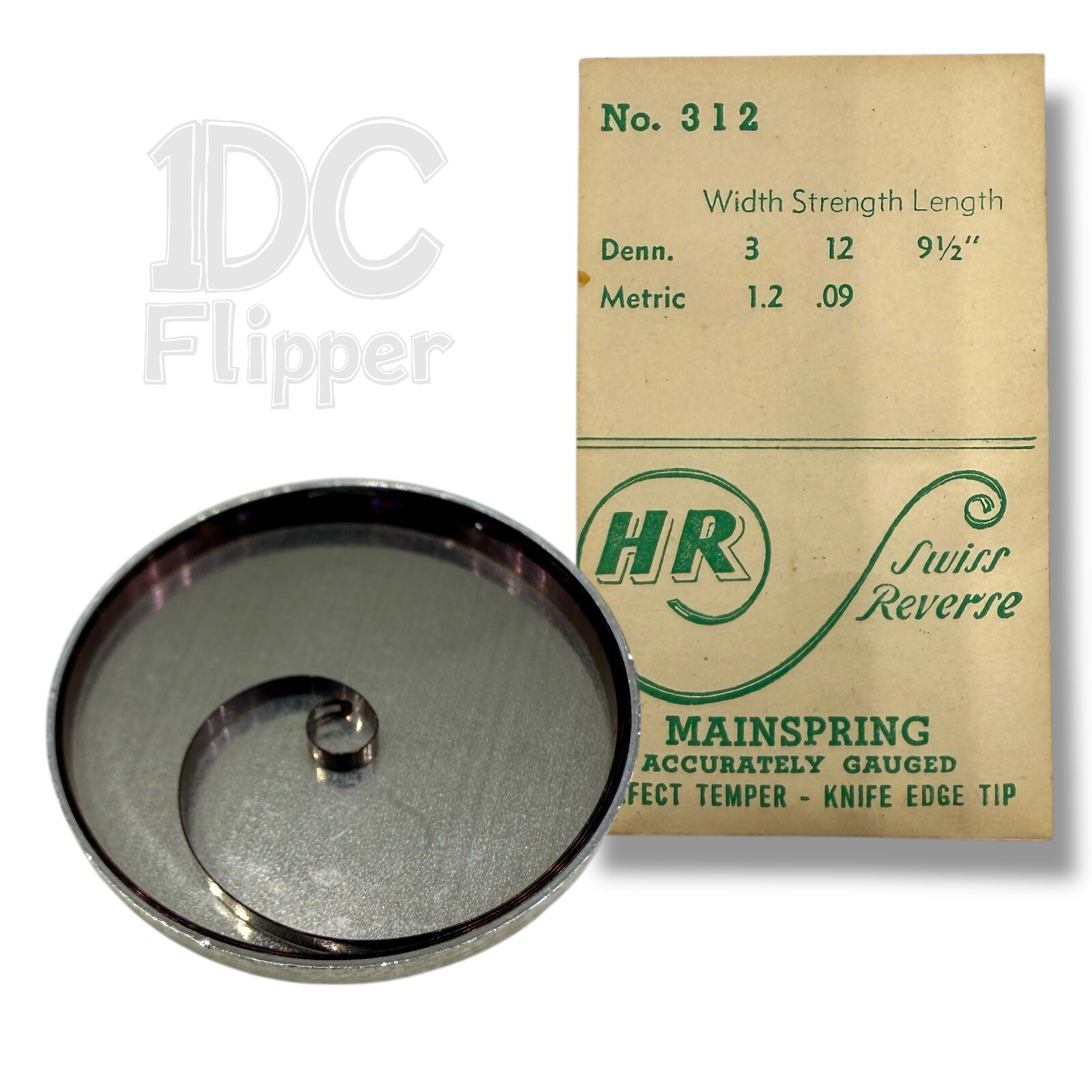Eterna 675 Mainspring 3 x 12 x 9 1/2 Watch Part HR 312 Blue Steel NOS Read!