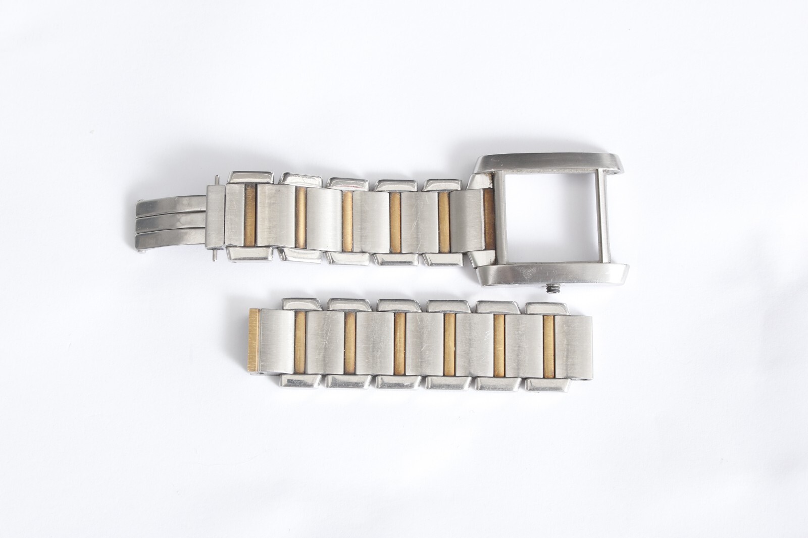 Cartier Large Size 2-Tone Tank Francaise Case,Buckle/Bracelet Missing Back/Mvt.