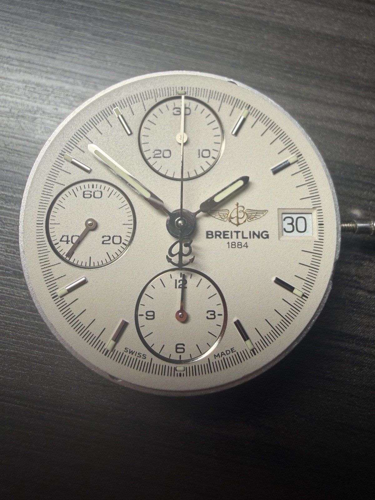 Breitling Chronomat Calibre 7750 Auto Watch Movement Dial Crown Hands J13048!