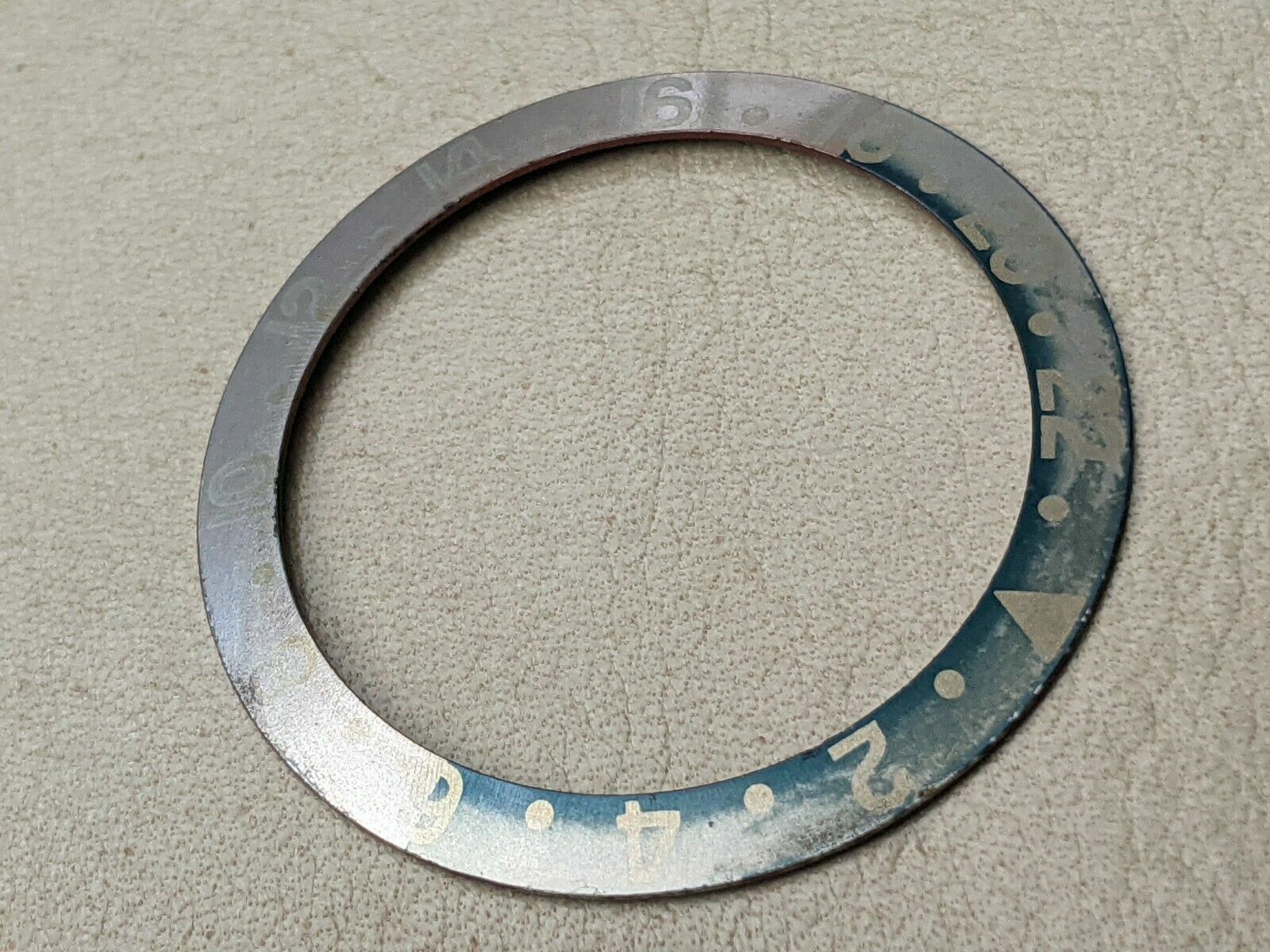 Vintage Rolex GMT 1675 Super Fat Font Faded Sky Blue/Ghost Salmon Bezel Insert