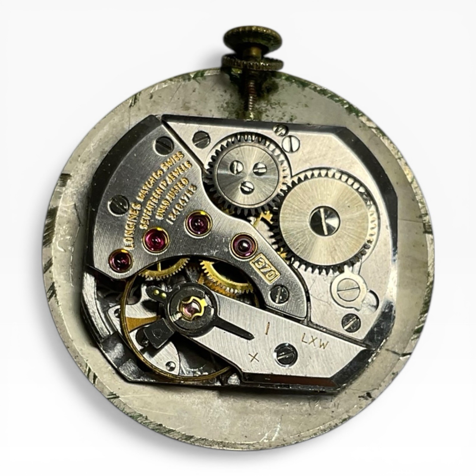 VTG LONGINES CAL 370 MANUAL MOVEMENT FOR PARTS OR REPAIR JG1-3