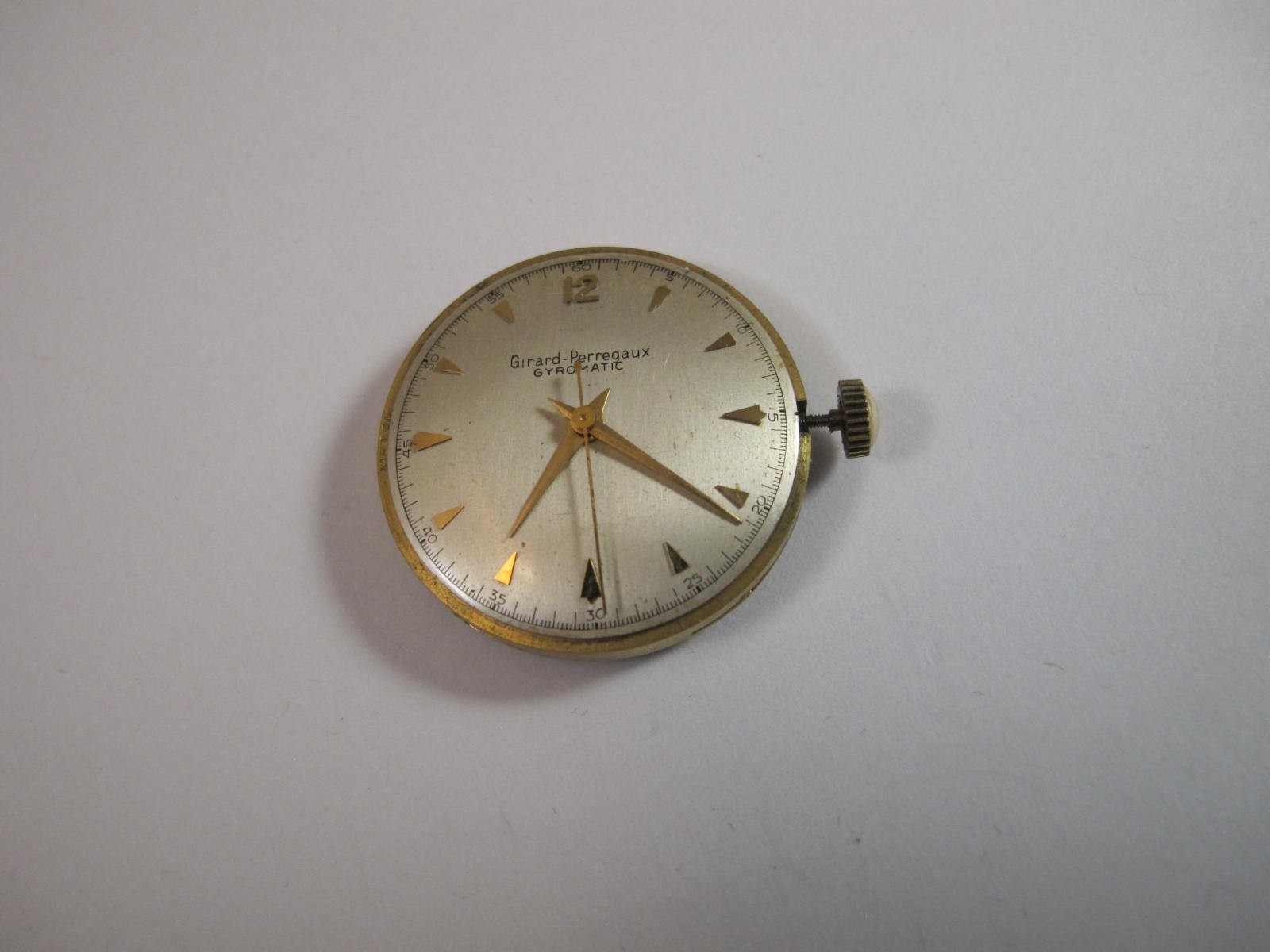 GIRARD PERREGAUX MENS VINTAGE 47AE 678 GYROMATIC MOVEMENT RUNS COMPLETE