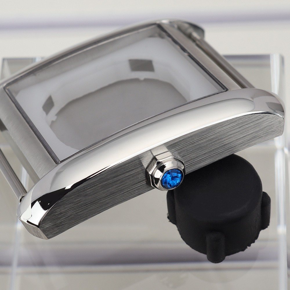 Steel 34.60mm Diver Watch Cases+Dilas+Hands Tank Style For Miyota 2115 Movement