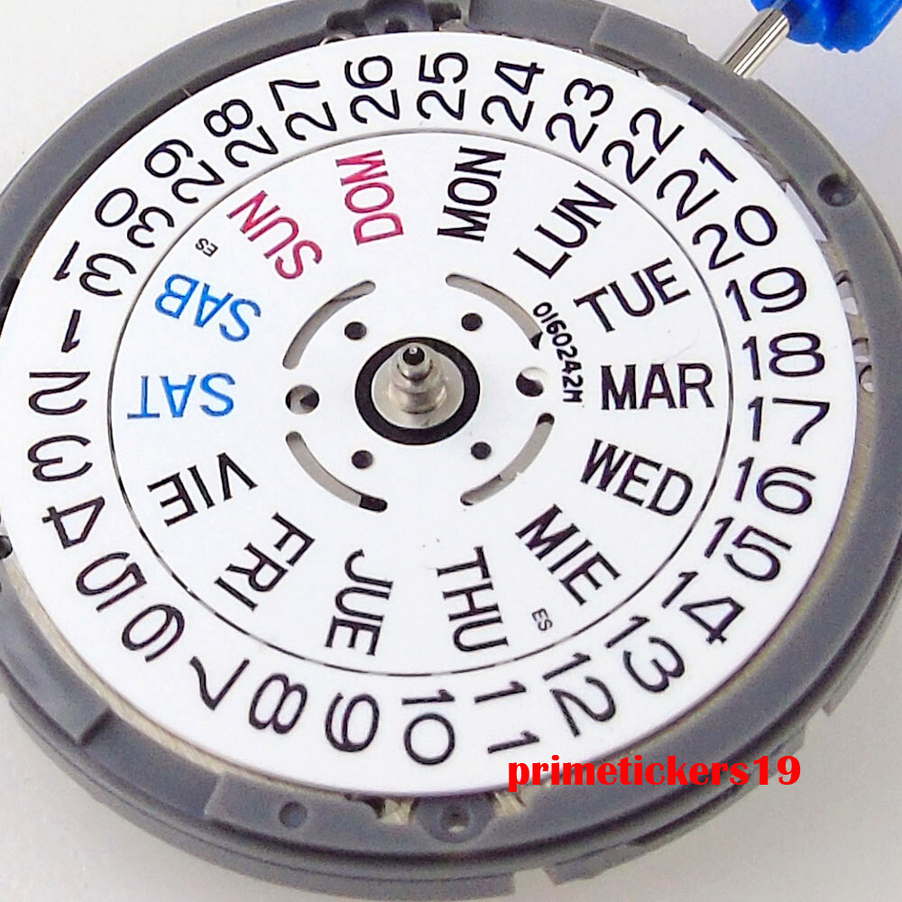 Genuine NH36A Watch Automatic Movement English Spanish Week Date Display Wheel