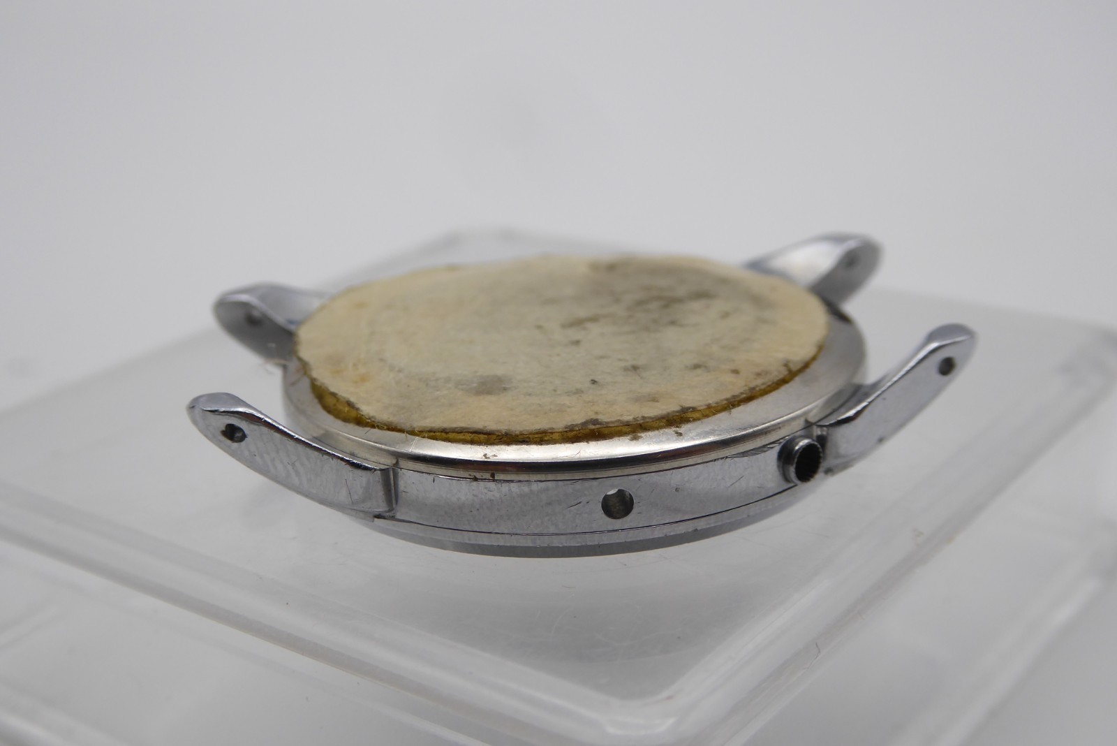 Movado vintage flame lugs case steel 33mm