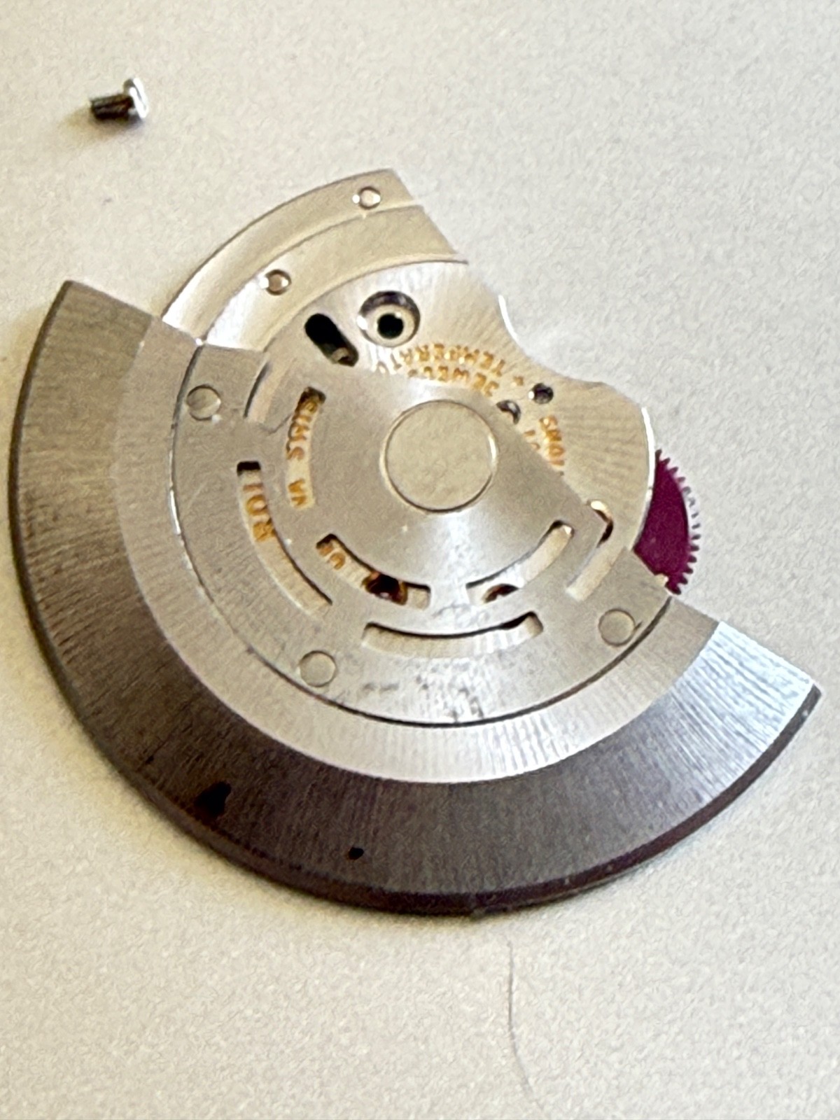 Genuine Rolex 3135 3130 Rotor Oscillating Weight Module Part 145 + screw
