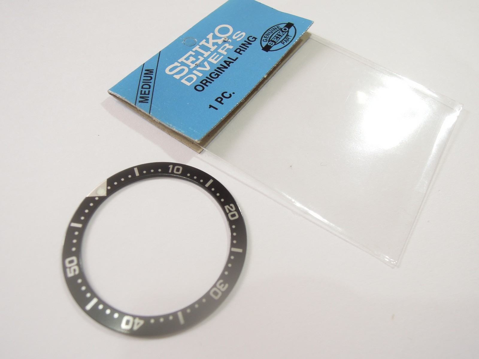 NEW BLACK FLAT BEZEL INSERT 33.5MM MEDIUM DIVERS SKX013 (7S26-0030) / 4205-0156