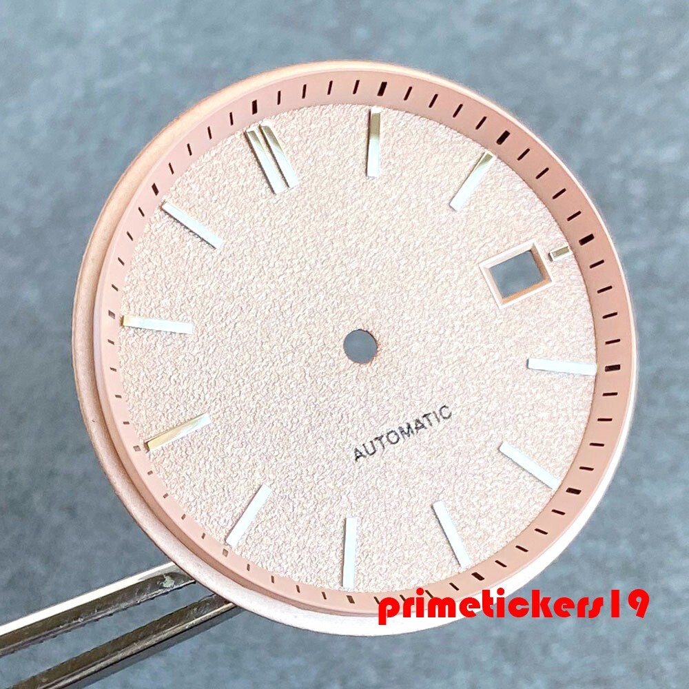 33.5mm*2.84mm Watch Dial Silver Hands Set Fit NH35 Movt Date Window Matte Face